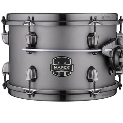 Mapex Saturn Evolution 10x7" Gun Metal Grey Lacquer w/Black Hardware Drum Rack Tom Tom Maple-Walnut | NEW | WorldShip | Dealer image 1
