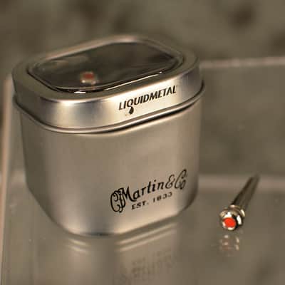 Martin Luxe LiquidMetal Bridge Pin Set Red Dot Chrome 18APP0007 w Fast n FREE Shipping image 1