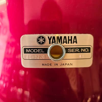 Yamaha 9000 Series Recording Custom Drum Kit 22-16-13-12" in Garnet Red - Birch Shells Made In Japan 1982 image 3