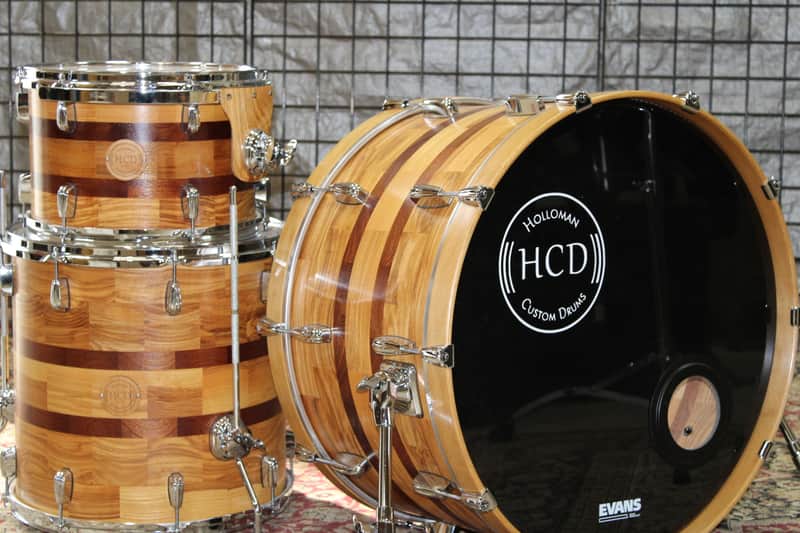 Holloman Custom Drums Ash/Mahogany drum set - hand rubbed urethane over Danish Oil image 1