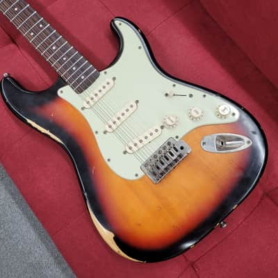 Mike Gee Kustoms Reliced S-Style 2012 - Three Color Sunburst image 2