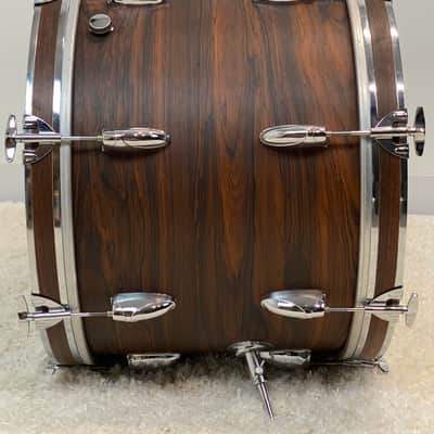 Yamaha 20/12/14/5.5x14". 1970s Vintage Drum Set - Walnut veneer. Birch shells. Ultra rare. image 9