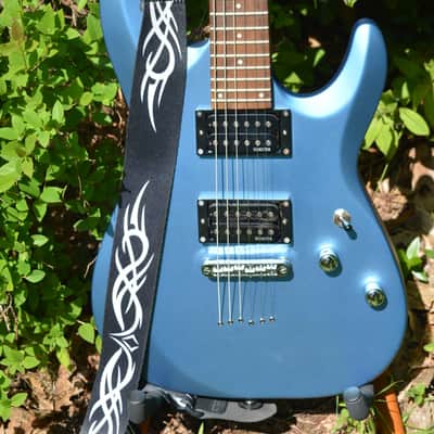 Schecter C-6 Deluxe in Satin Metallic Light Blue w/ Black Dunlop Straploks & a New Black Gator Hardshell Case image 1