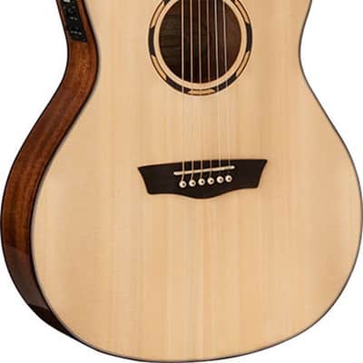 Washburn WLO10SCE Orchestra Acoustic Electric Guitar Cutaway Natural image 1