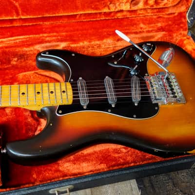 Fender Stratocaster 1977 Sunburst Modified Super Strat HHH Kahler w/ OHSC image 6