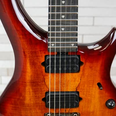 Sterling MAJ200X SM John Petrucci Signature - Blood Orange Burst image 4