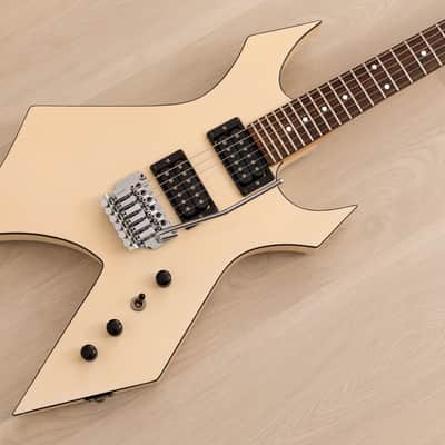 1987 BC Rich Warlock Custom NJ Series Vintage Electric Guitar White w/ Floyd Rose, Japan image 1