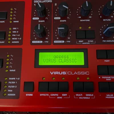 Access Virus Classic Desktop Digital Synthesizer 2002 - Red / Black image 9