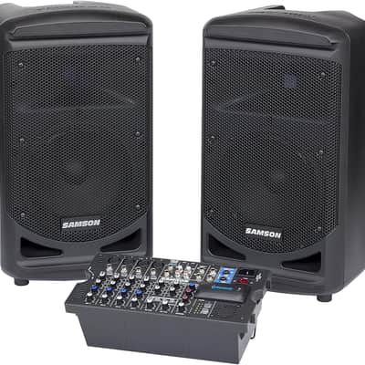 Samson Expedition XP800 All-In-One 800 Watt Portable PA System with 8-Channel Mixer,Black image 1