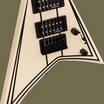 Jackson JS Series RR Minion JS1XM, Snow White w/Black Pin Stripes, Amaranth image 3