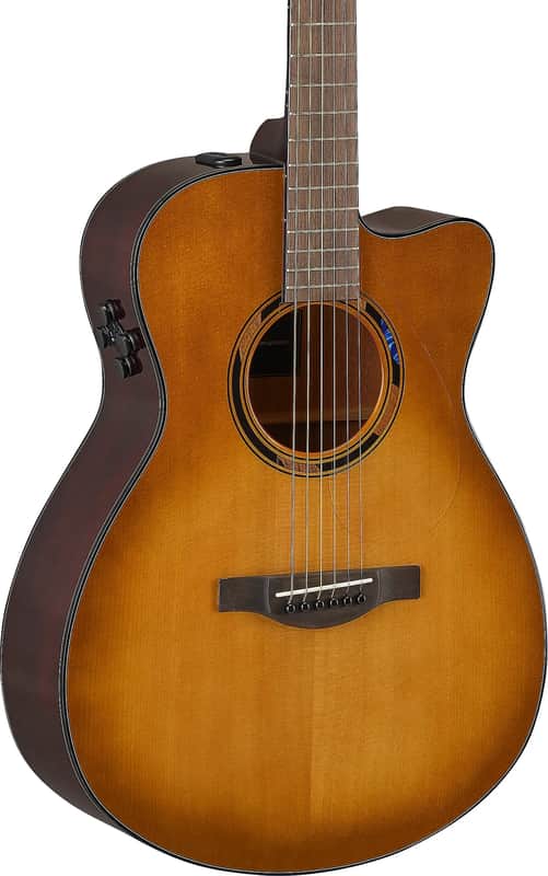 Yamaha TAS1 C TransAcoustic Grand Concert Acoustic-Electric Guitar, Solid Spruce Top, Sand Burst image 1