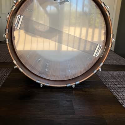 7”x14” Custom Creation Snare Drum - Solid Exotic Zebra Wood Shell - DW Timeless Timber Hardware image 12