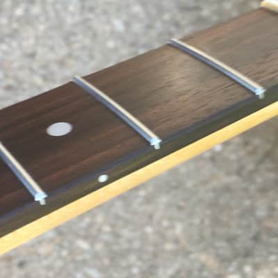 Lefty USA Made Musikraft Custom Aged Relic Strat Guitar Neck Amber Satin Fully Loaded Tuners image 19