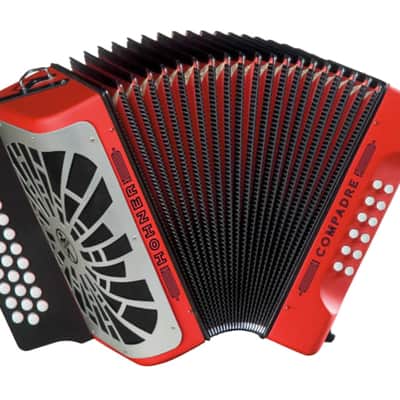 Hohner Compadre Diatonic Accordion - Keys of G/C/F - Red-NEW image 1