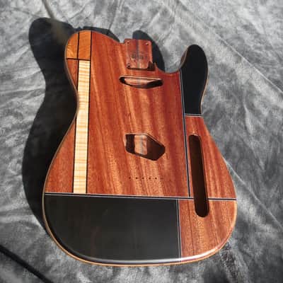Babik Custom Telecaster Style body, Art Top, Ebony and Mahogany, Handmade 2025 image 1