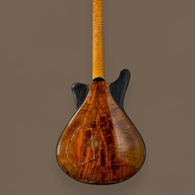 Jesselli Guitars Modernaire Circa 1989-1990 Natural Walnut & Ebony. Owned by Alan Rogan touring tech for Keith Richards. (Authorized Jesselli Dealer) image 12