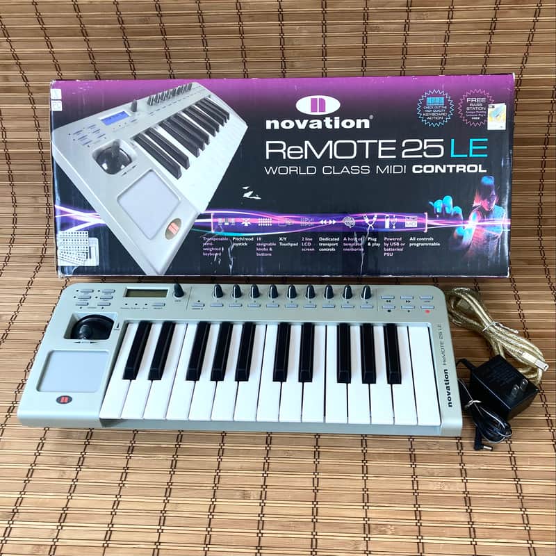 Novation ReMOTE 25 LE • USB MIDI Controller Keyboard • 25-Key • with box, power adapter + usb cable image 1