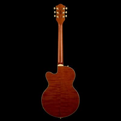 Gretsch Limited Edition Electromatic Flame Okoume Broadkaster Jr. Roundup Orange image 5