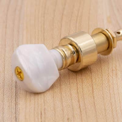 Tone Ninja Planetary Geared Banjo Pegs. Set of 5, Gold with Pearloid buttons