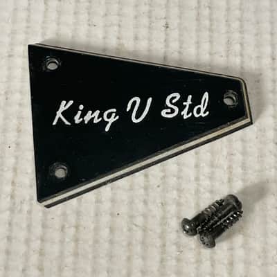 1990's Jackson Professional Series King V Standard Guitar Black Truss Rod Cover 3 Ply
