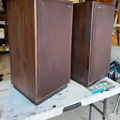 StudioLAB SL-30 Speakers 1980s Dark Brown Wood Stain image 2