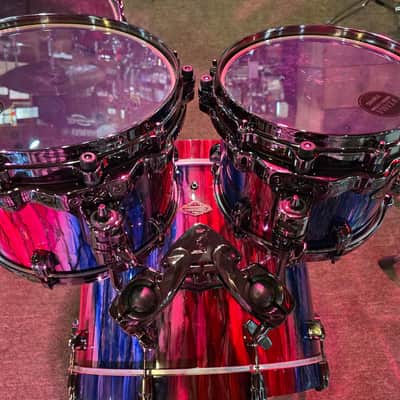 Tama Starclassic Walnut/Birch 5-piece Shell Pack (LIMITED EDITION 1 of 50) - Crimson Sapphire Cascade image 13
