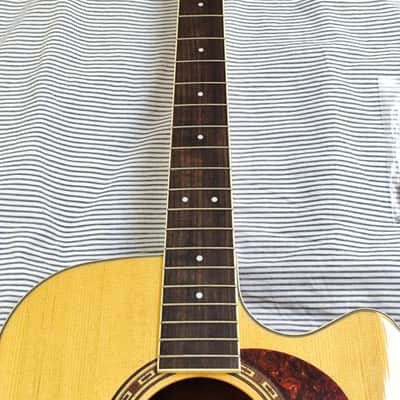 Washburn Heritage Series HD10SCE Acoustic-Electric Cutaway Dreadnought Guitar 2010s - Natural image 5