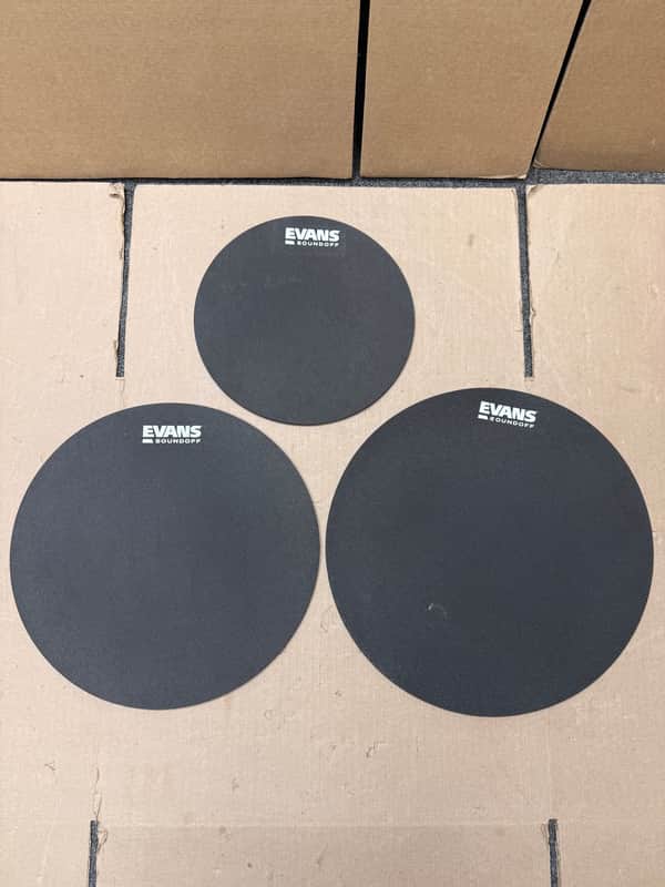 Evans SoundOff Drum Mute Set - 10", 13", 14" Pads - Used Practice Set image 1