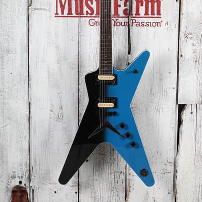 Dean ML 79 Solid Body Electric Guitar Black To Blue Fade Finish image 2