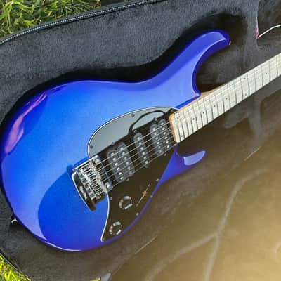 Ernie Ball Music Man SWX Silhouette HSH Trem Pacific Blue Sparkle image 2