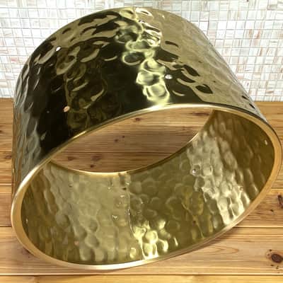 Hammered Brass 8x14 Snare Drum Shell Predrilled 4.5" image 7