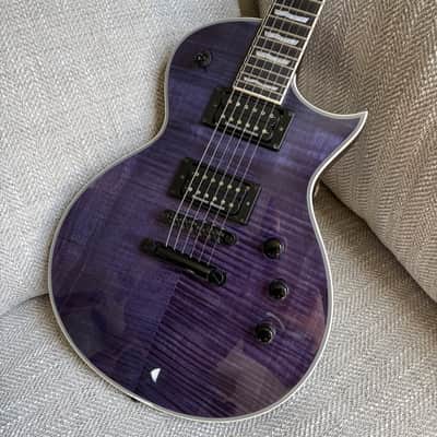 ESP LTD EC-1000 Deluxe FM with Ebony Fretboard 2019 - See Thru Purple image 3