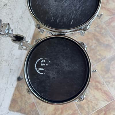 Latin Percussion LP845-K Mini 6/8" Timbale Set with Mount 2010s - Chrome over Steel image 4