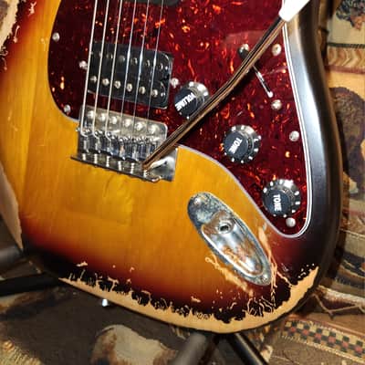 Aged Relic Stratocaster Style Guitar Reproduction image 4