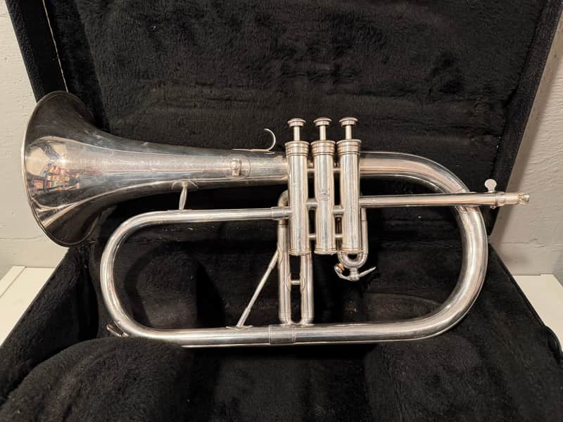 Vintage Courtois Flugelhorn 60-70s - Silver image 1