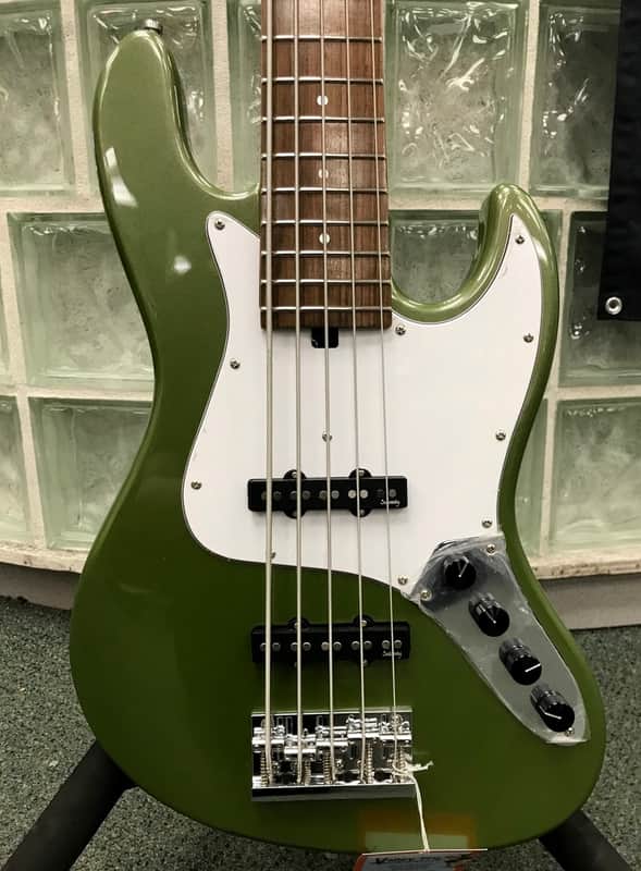 Sadowsky MetroExpress 21-Fret Vintage J/J Bass, Morado Fingerboard, 5-String Sage Green Metallic image 1