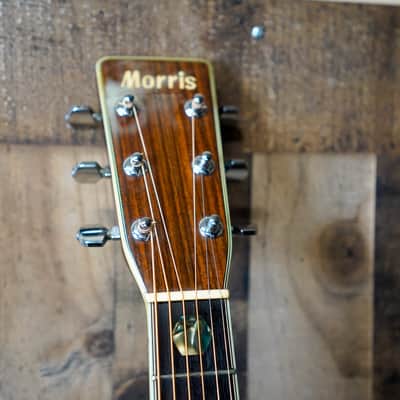 Morris W-40 Acoustic Guitar 1978 Natural Made in Japan MIJ w/ Case image 2