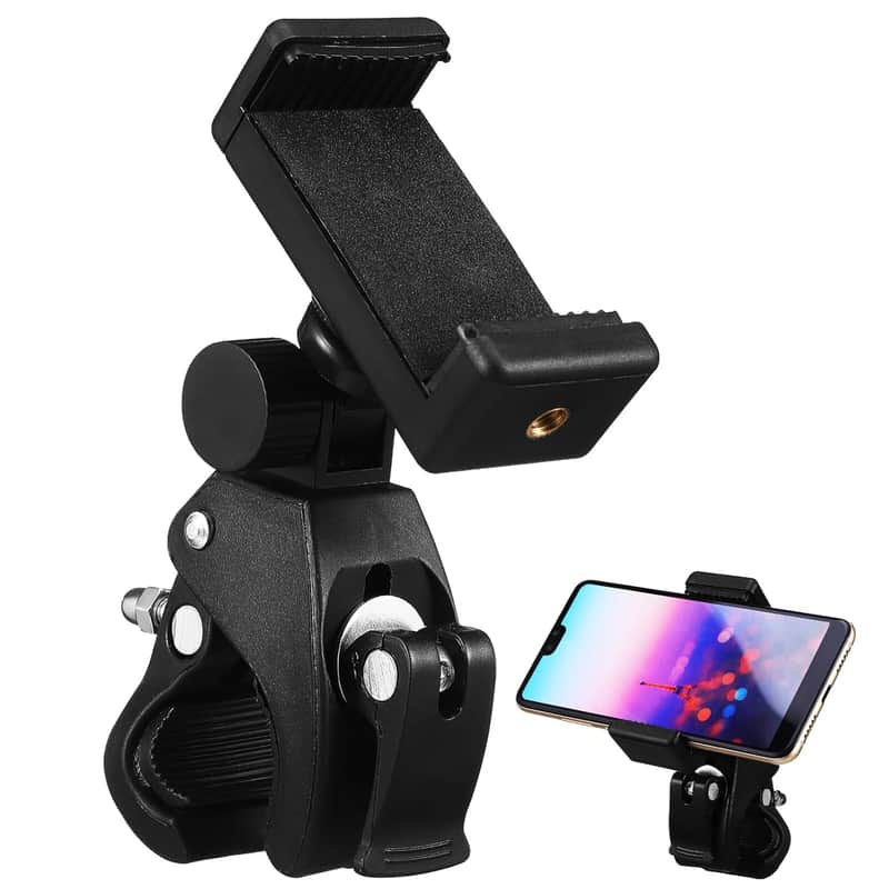 Mic Stand Phone Holder For Mic Stand, Music Stand And Drums, All Smartphones, 180° Adjustable Mic Microphone Stand Smartphone Mount, 8.50X6.00X3.10Cm image 1