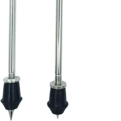 1 pr 9.5mm Vintage Style Gull Wing Bass Drum Spurs w/Srew On Tips - BDGWS-100 image 5