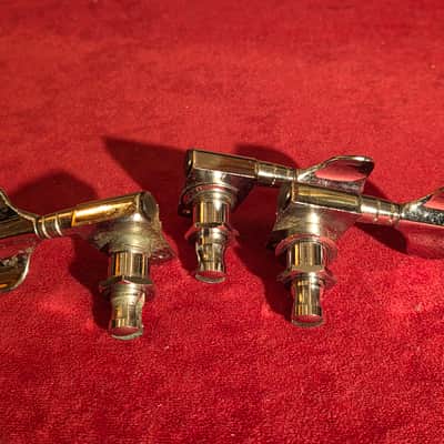 Vintage 1970s Grover Wavy Set of 3 Bass Tuners Chrome image 2