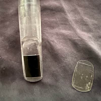 Dukoff alto sax mouthpiece D6 .075 Vibracom 1980’s - Clear resin image 2
