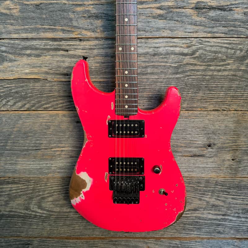 Friedman Cali Aged Guitar - Hot Pink (Medium/Heavy Aging) image 1