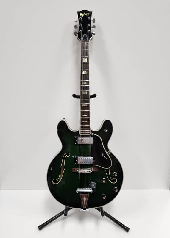 Univox Coily U1825 Electric Semi-Hollow Body 1960's - Green Burst *No Case* image 1