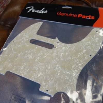 Fender Pickguard Telecaster 8-Hole Mount Aged White Pearl 4-Ply image 1