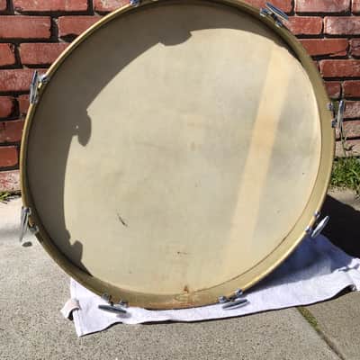 Ultra-rare Gretsch Bass Drum  Anniversary Black Sparkle 1958  22” image 4