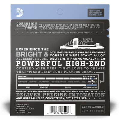 D'Addario EPS170-5 5-String Bass Guitar String Set, Light Gauge, Long Scale, 45-130 image 4
