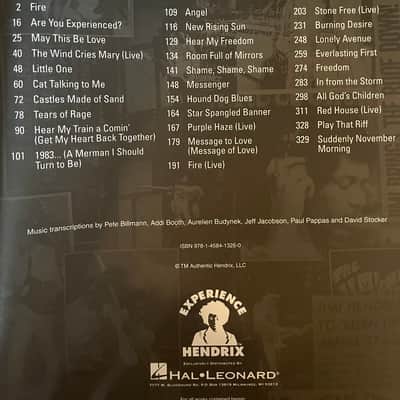 Jimi Hendrix - West Coast Seattle Boy - Guitar Tab / Tablature Book image 3