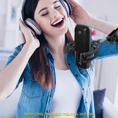 Wave Shock Mount, [Custom Built for Wave Mic] Anti-Vibration Suspension Shock Mount Holder Clip Compatible with Elgato Wave:1 and Wave:3 Microphones image 2