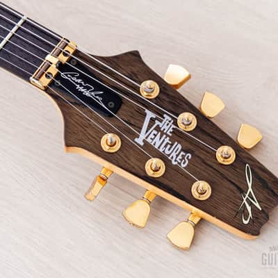 1990s Aria Pro II Custom Shop Gerry McGee Signature The Ventures SSH Superstrat, Trans Black w/ Seymour Duncan, Japan image 4