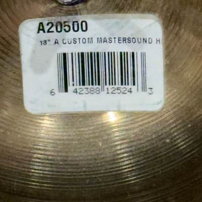Zildjian 13" A Custom Mastersound Hi-Hat Cymbals (Pair) 1999 - 2017 - Brilliant image 5